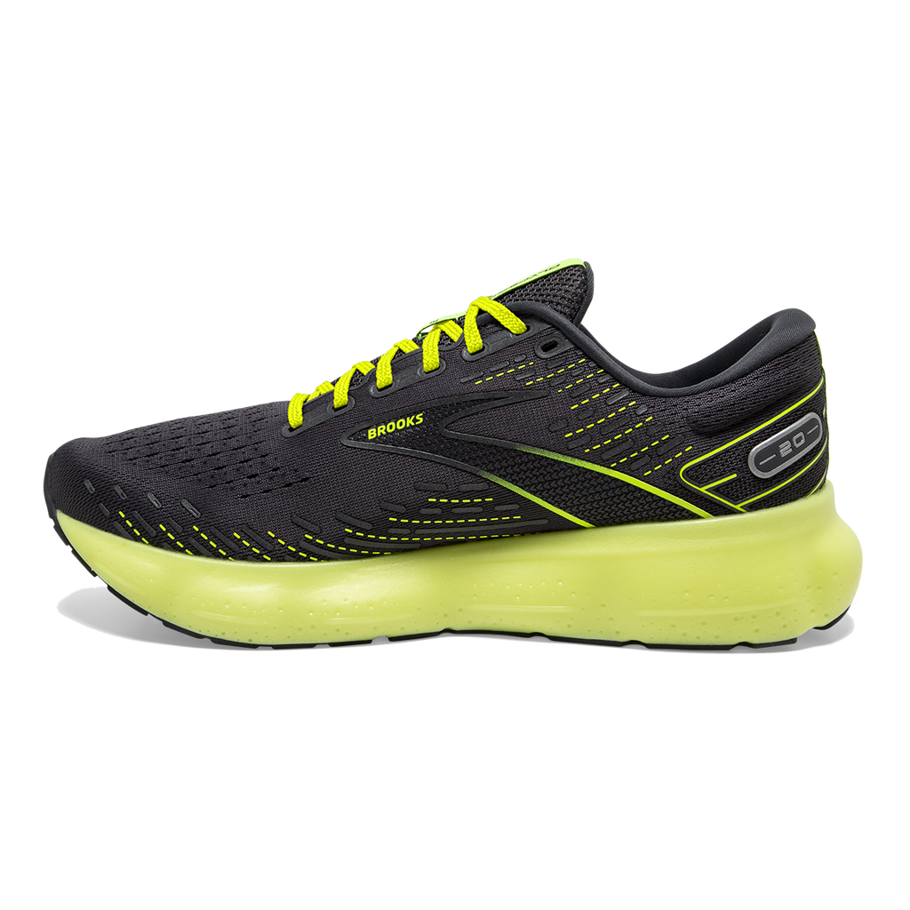 Brooks Glycerin 20 Run Vision — Ebony - Nightlife — Size B — Width 10 — Side View