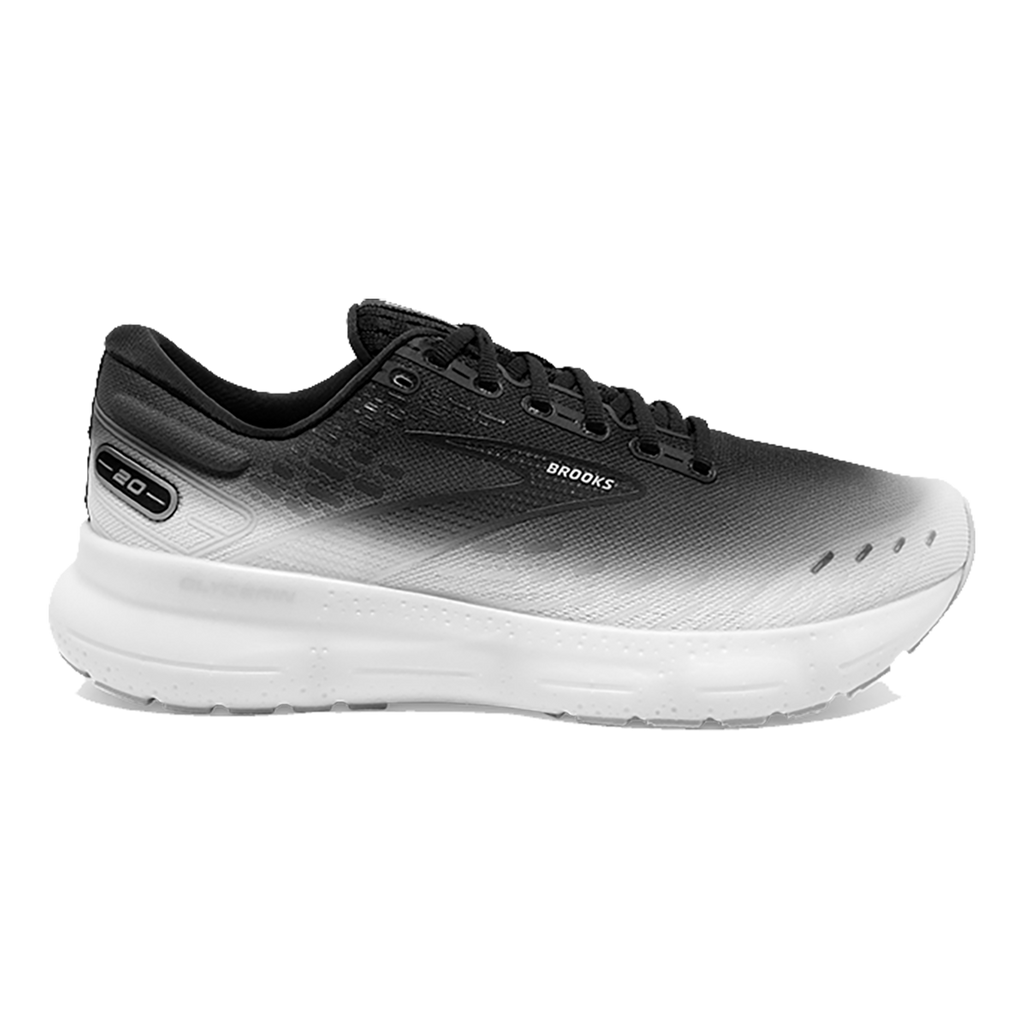 Brooks Glycerin 20 Fade — Diva Pink - Lilac - White — Size B — Width 5.5 — Front View