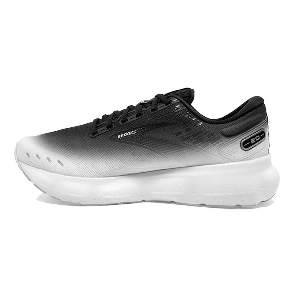 Brooks Glycerin 20 Fade — Diva Pink - Lilac - White — Size B — Width 5.5 — Side View