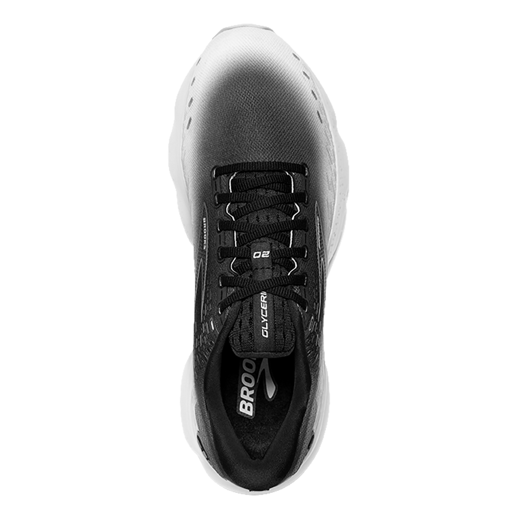Brooks Glycerin 20 Fade — Diva Pink - Lilac - White — Size B — Width 5.5 — Back View