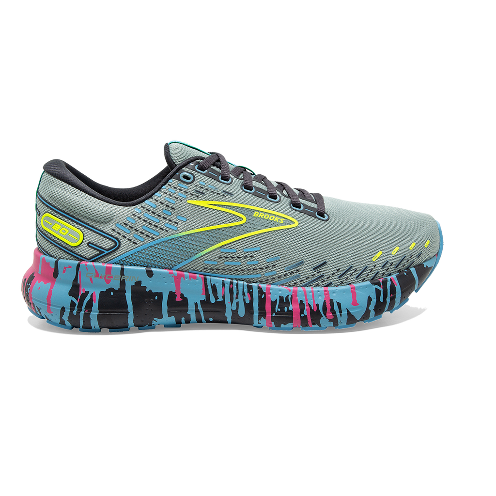 Brooks Glycerin 20 Drip — Jadeite - Alaskan Blue - Ebony — Size B — Width 6 — Front View
