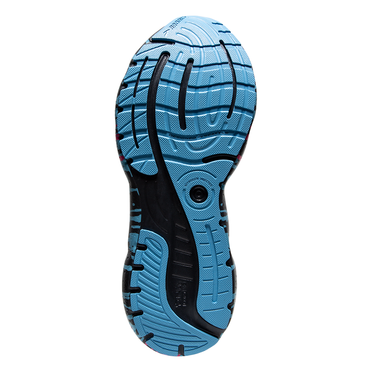 Brooks Glycerin 20 Drip — Jadeite - Alaskan Blue - Ebony — Size B — Width 6 — Top View