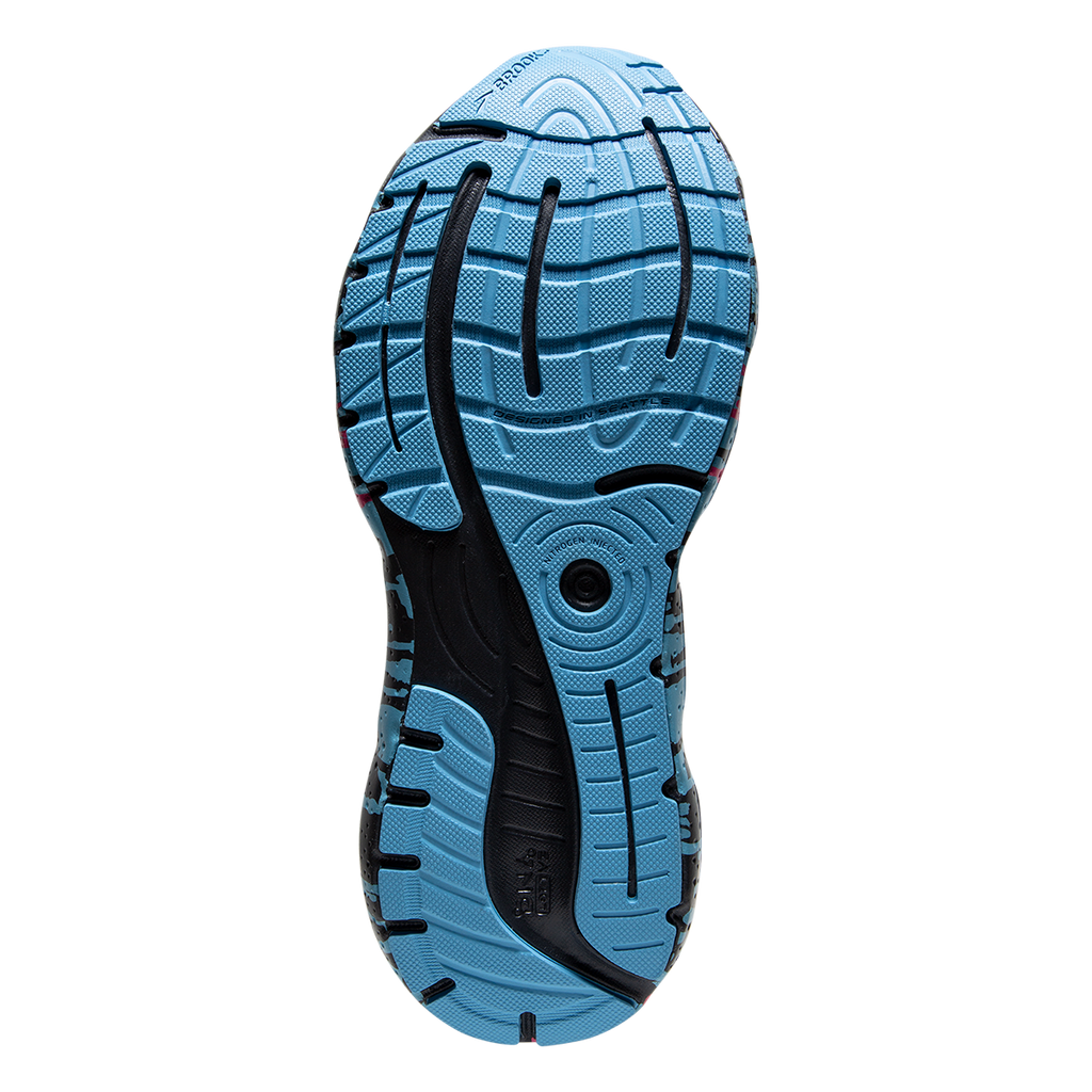 Brooks Glycerin GTS 20 Drip — Jadeite - Alaskan Blue - Ebony — Size B — Width 6 — Top View