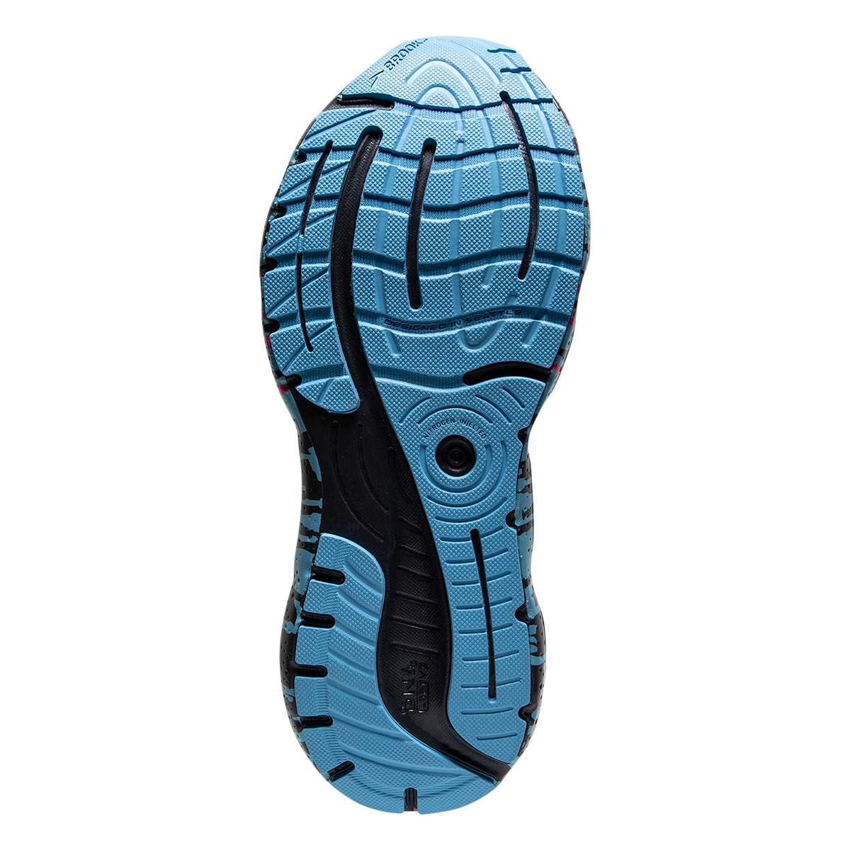 Brooks Glycerin GTS 20 Drip — Jadeite - Alaskan Blue - Ebony — Size B — Width 6 — Top View