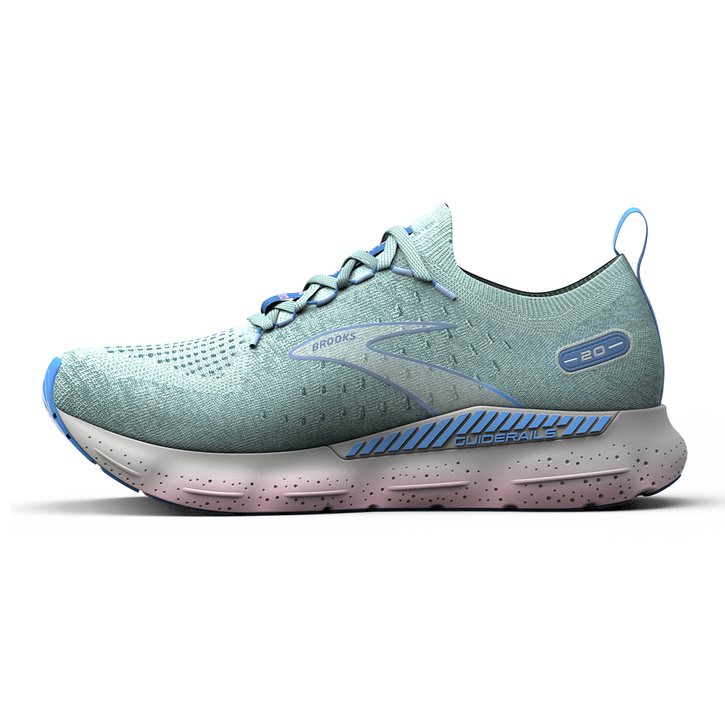 Brooks Glycerin StealthFit GTS 20 — White - Black - Cream — Size B — Width 10 — Lifestyle View