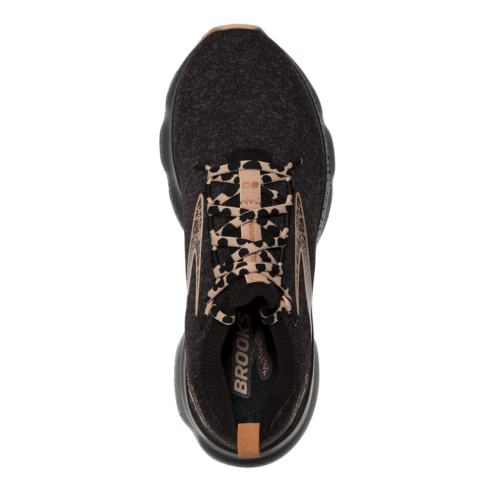 Brooks Glycerin StealthFit 20 Run Wild — Black - Ebony - Maple — Size B — Width 7 — Back View