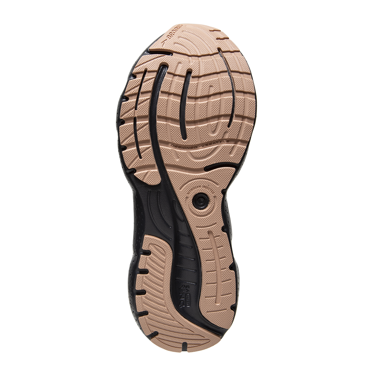 Brooks Glycerin StealthFit 20 Run Wild — Black - Ebony - Maple — Size B — Width 7 — Top View
