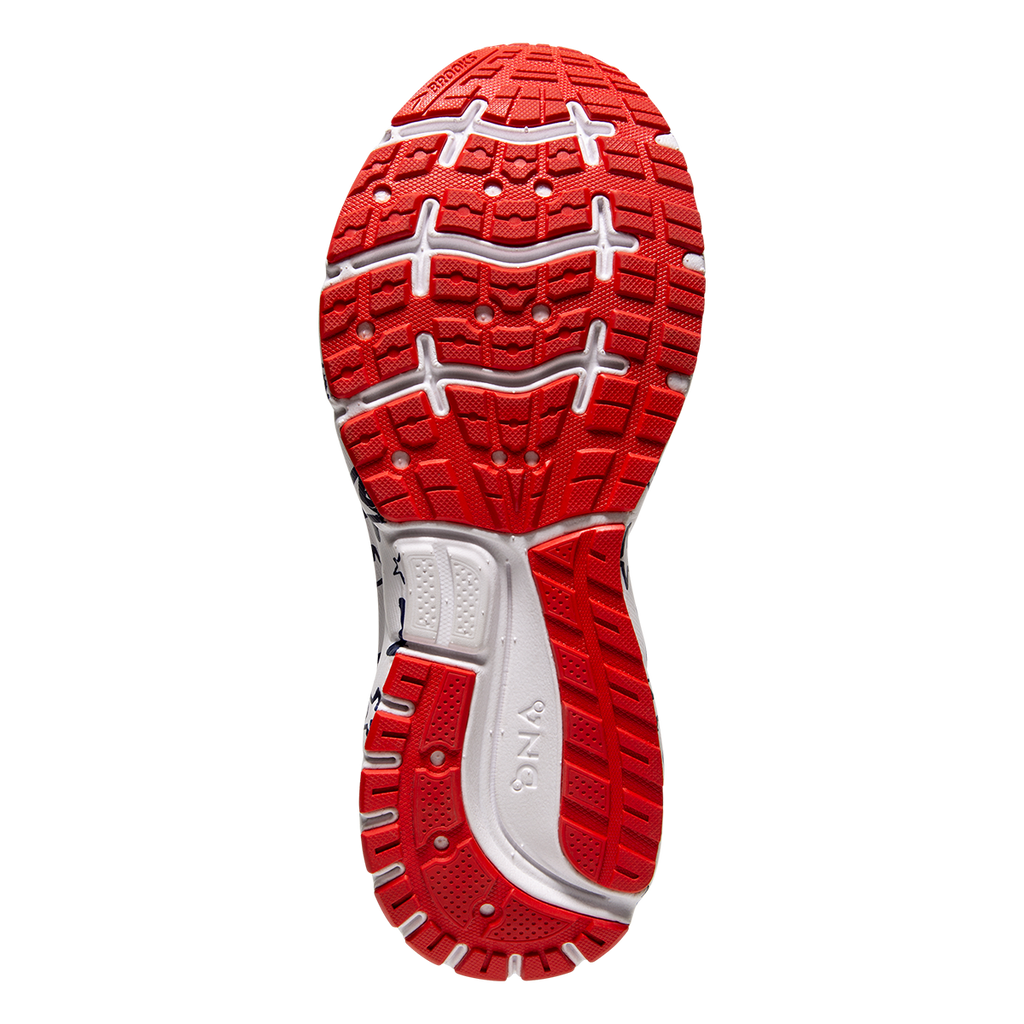 Brooks Trace 2 Run USA — White - Peacoat - Poppy — Size B — Width 5.5 — Top View