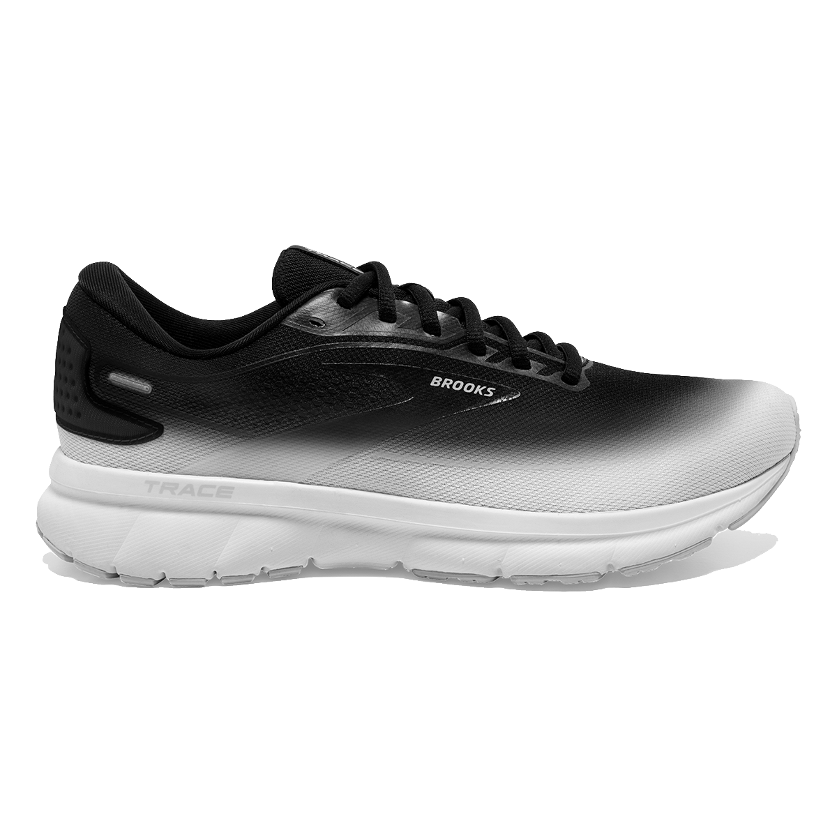 Brooks Trace 2 Fade — Black - Lilac - White — Size B — Width 5 — Front View
