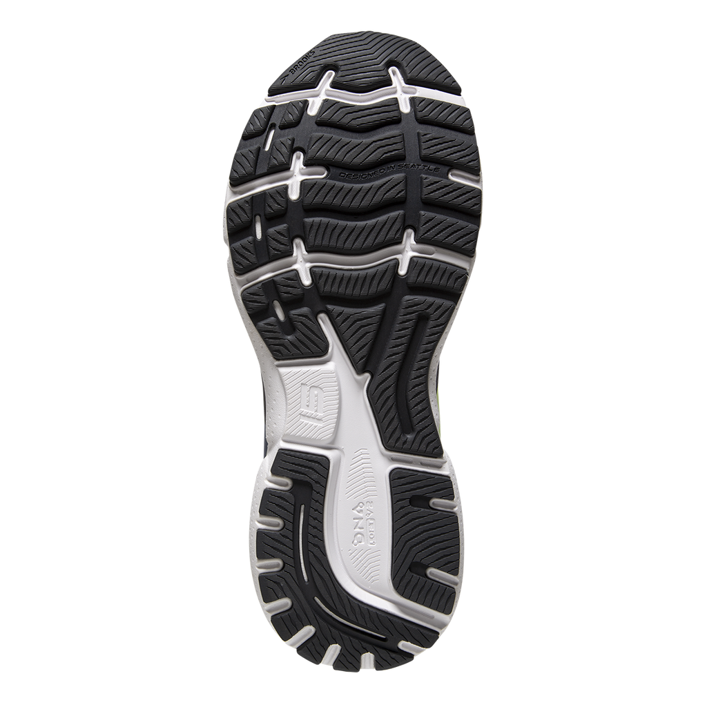 Brooks Ghost 15 Run Vision — Ebony - White - Nightlife — Size B — Width 6.5 — Top View