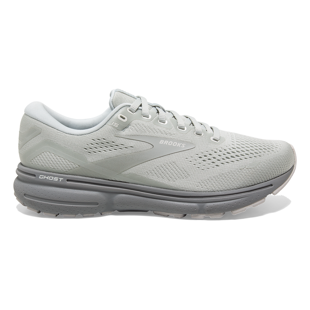 Brooks Ghost 15 Green Silence — Blue - White — Size B — Width 7 — Detail View