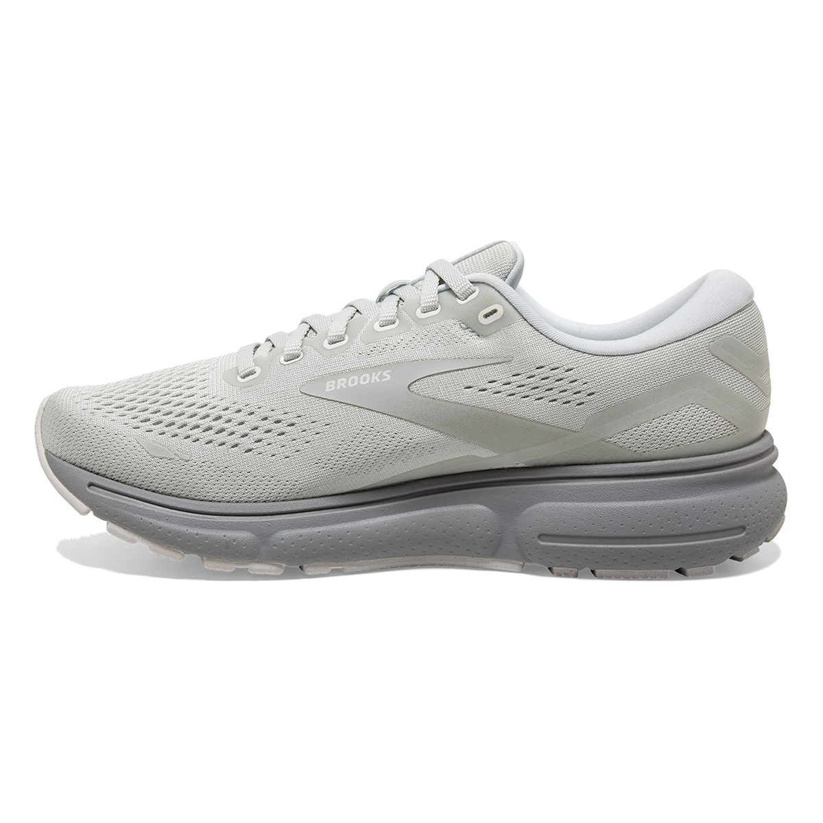 Brooks Ghost 15 Green Silence — Blue - White — Size B — Width 7 — Lifestyle View