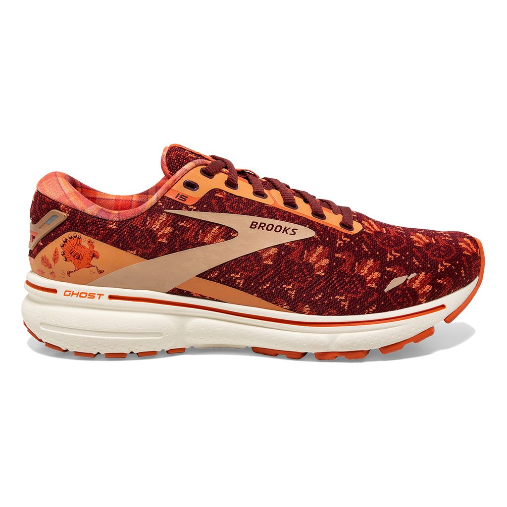 Brooks Ghost 15 Trot Happy — Koy - Truffle - Whisper — Size B — Width 7 — Front View