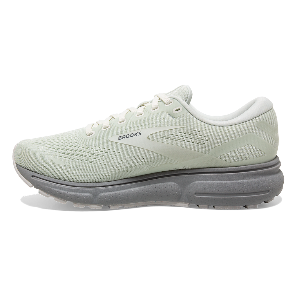 Brooks Ghost 15 Green Silence — Blue - White — Size B — Width 7 — Side View