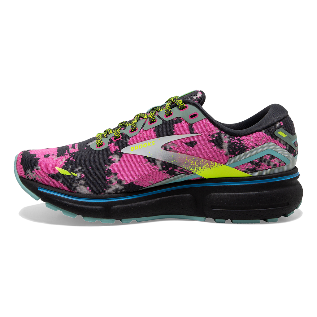 Brooks Ghost 15 Drip — Blue - Ebony - Nightlife — Size B — Width 6.5 — Side View