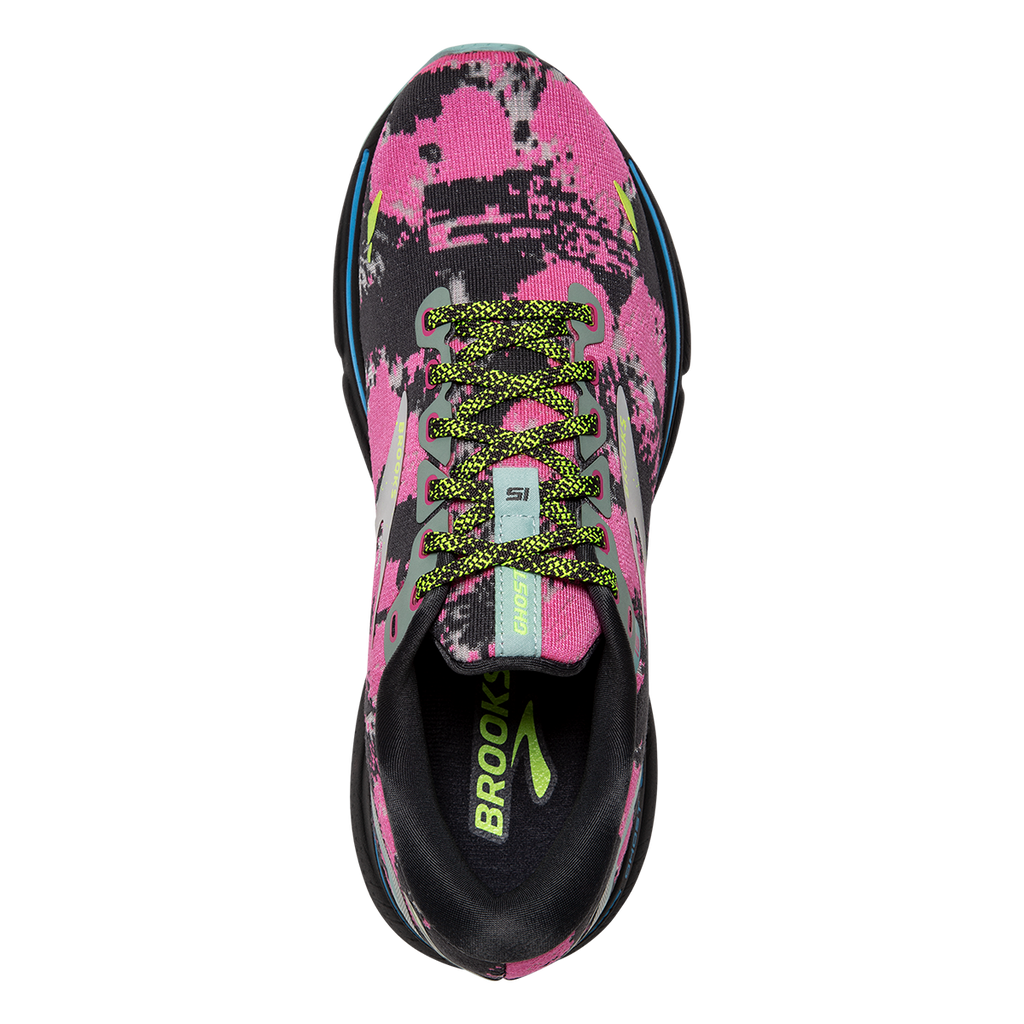 Brooks Ghost 15 Drip — Blue - Ebony - Nightlife — Size B — Width 6.5 — Back View