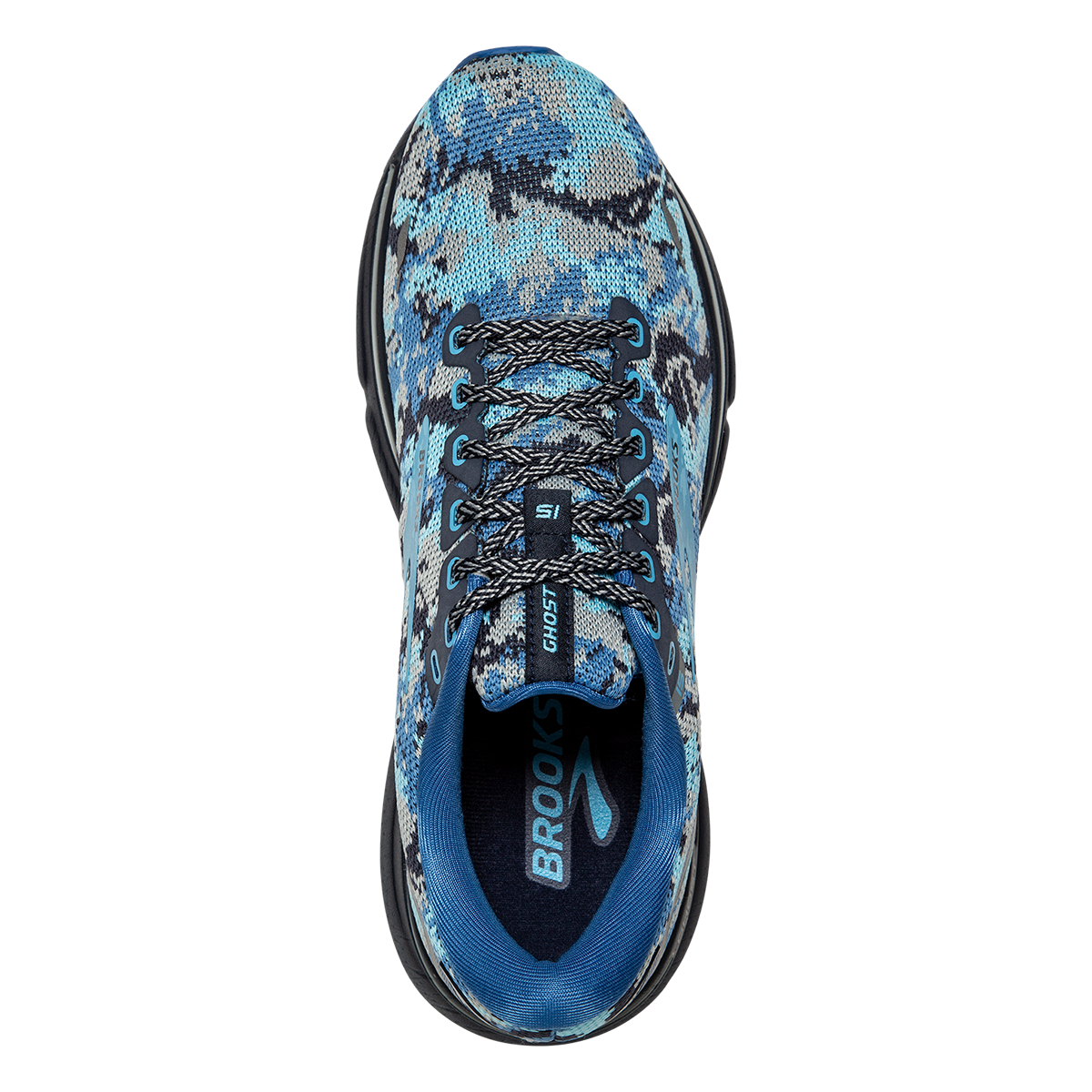 Brooks Ghost 15 Camo — Black - Ebony - Nightlife — Size B — Width 9 — Alternate View 7