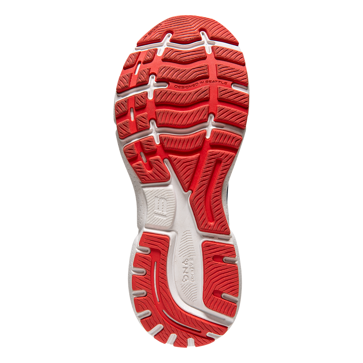 Brooks Ghost 15 Run USA — Titan - White - Peacoat — Size B — Width 5.5 — Top View