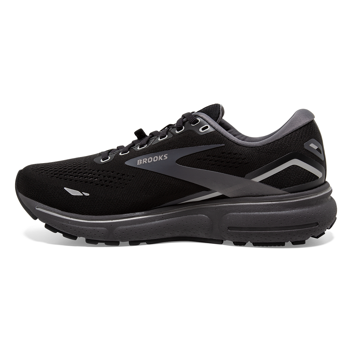 Brooks Ghost 15 GTX — Black - Blackened Pearl - Alloy — Size B — Width 6.5 — Side View