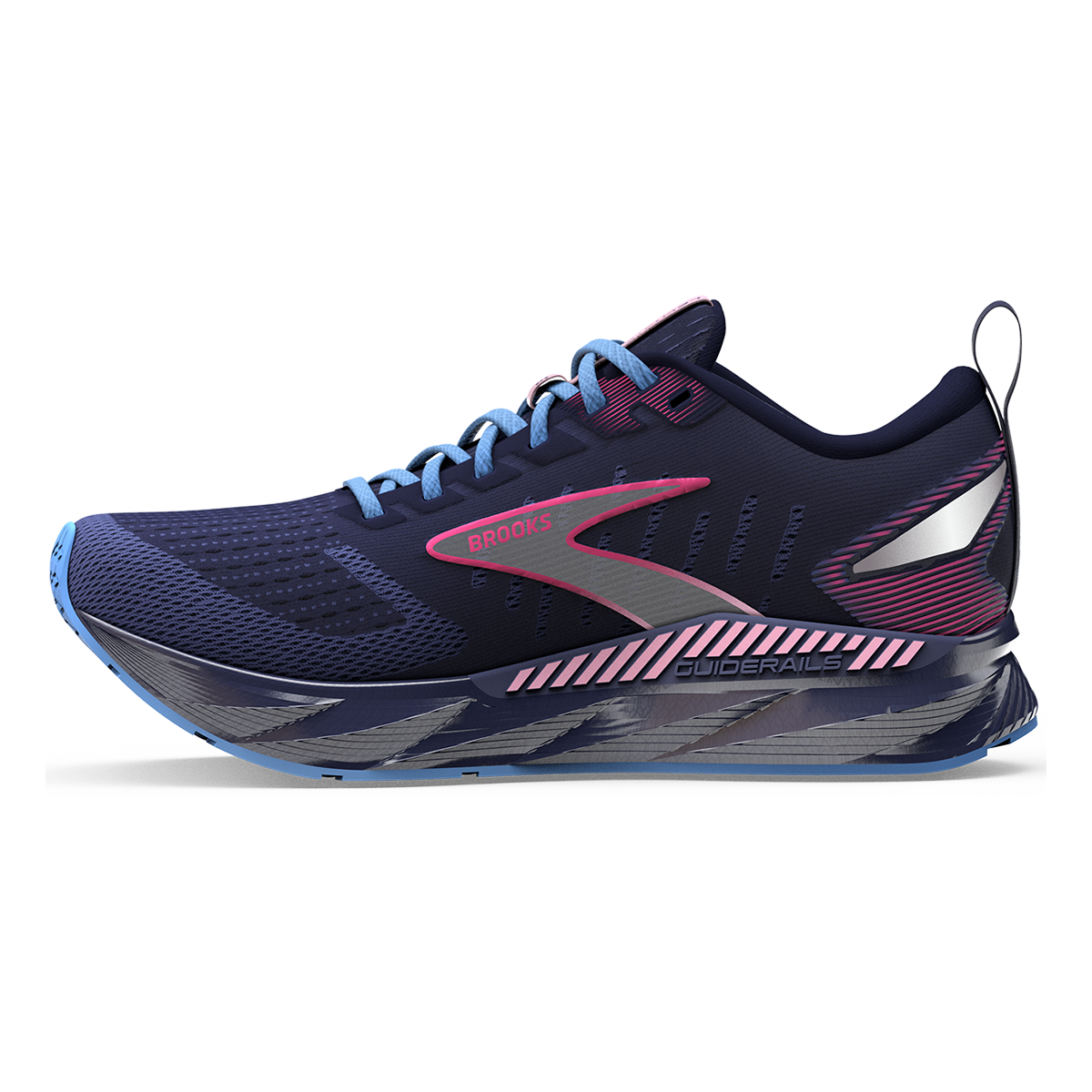 Brooks Levitate GTS 6 — Black - Blackened Pearl - White — Size B — Width 7.5 — Detail View