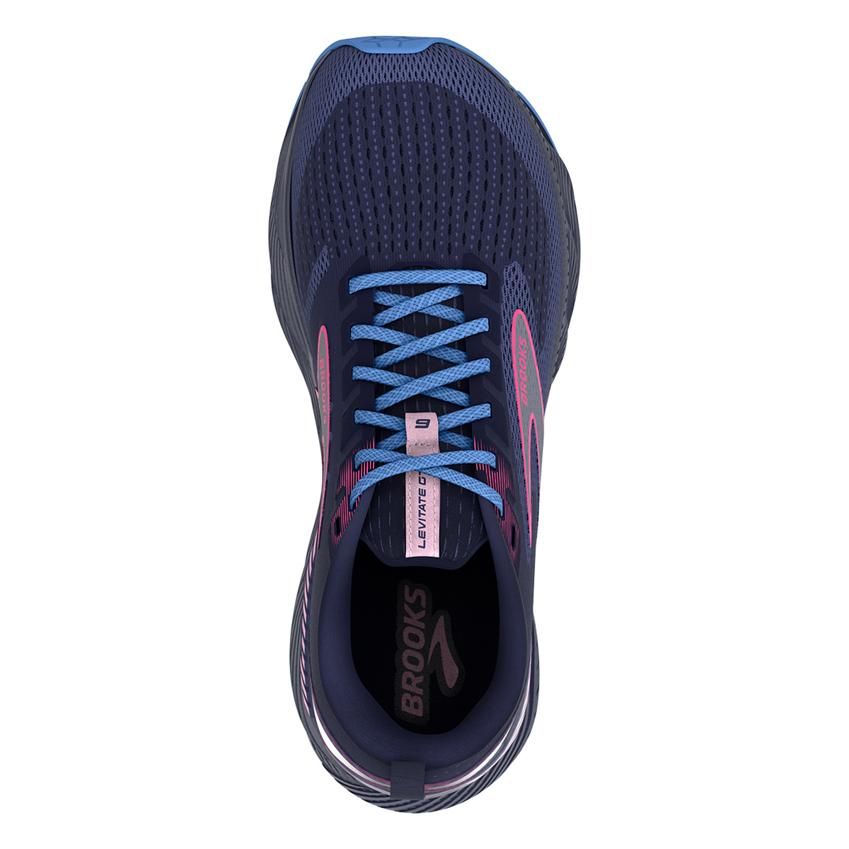 Brooks Levitate GTS 6 — Black - Blackened Pearl - White — Size B — Width 7.5 — Lifestyle View
