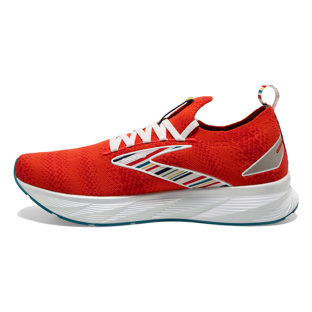 Brooks Levitate StealthFit 6 Run Summer — Red - White - Blue — Size B — Width 6.5 — Side View