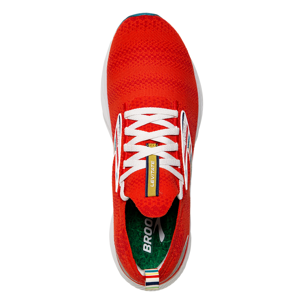 Brooks Levitate StealthFit 6 Run Summer — Red - White - Blue — Size B — Width 6.5 — Back View