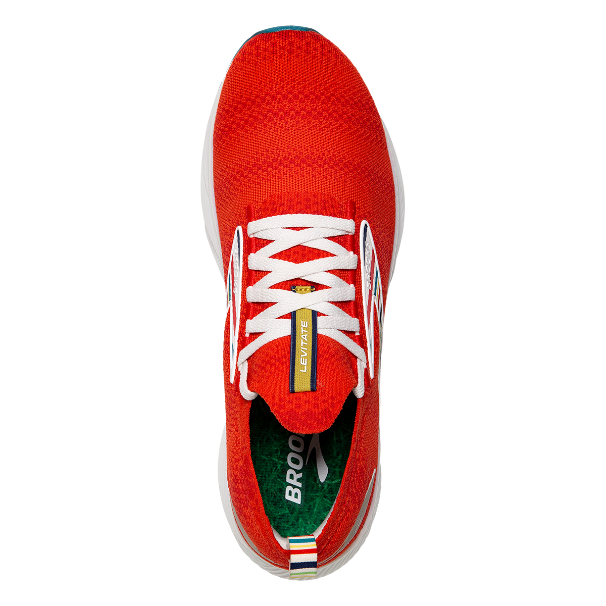 Brooks Levitate StealthFit 6 Run Summer — Red - White - Blue — Size B — Width 6.5 — Back View
