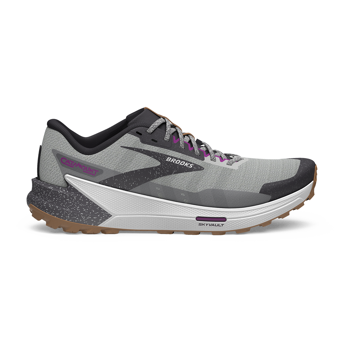 Brooks Catamount 2 — Blue - Black - Yellow — Size B — Width 7.5 — Front View