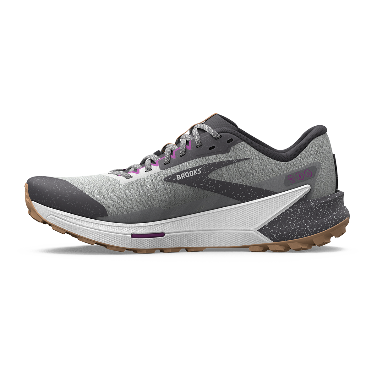 Brooks Catamount 2 — Blue - Black - Yellow — Size B — Width 7.5 — Side View