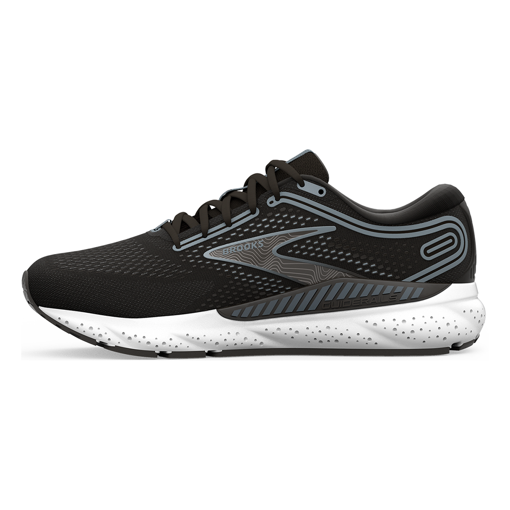 Brooks Ariel GTS 23 — Black - Grey - White — Size B — Width 6 — Side View
