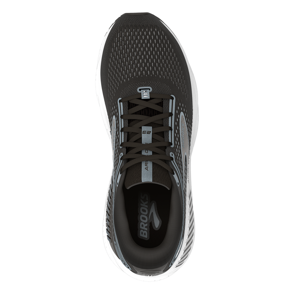 Brooks Ariel GTS 23 — Black - Grey - White — Size B — Width 6 — Back View