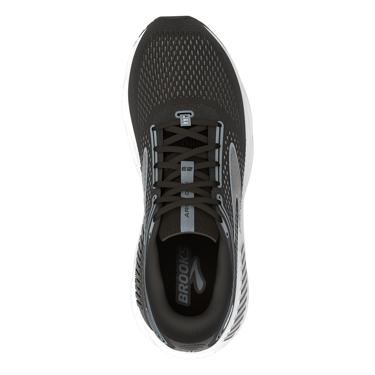 Brooks Ariel GTS 23 — Black - Grey - White — Size B — Width 6 — Back View
