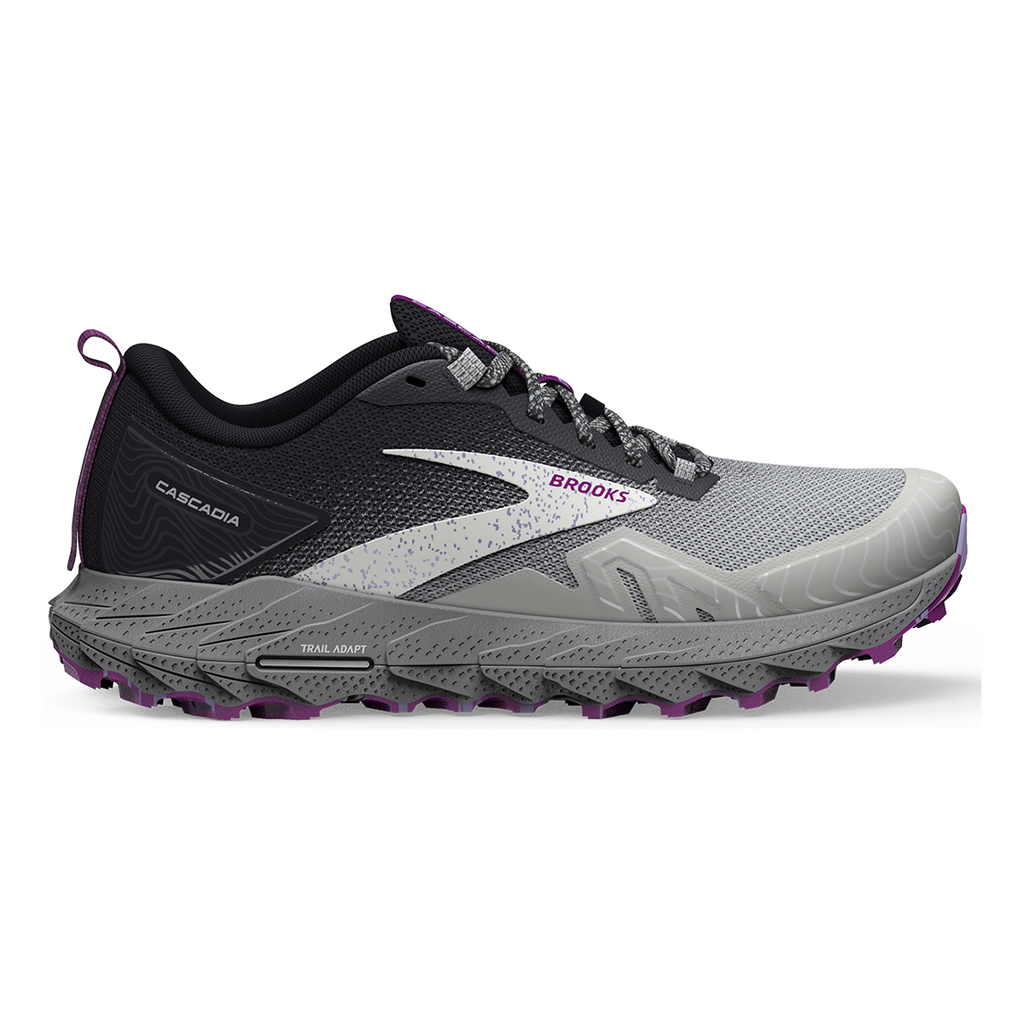 Brooks Cascadia 17 — Navy - Purple - Violet — Size B — Width 8 — Detail View