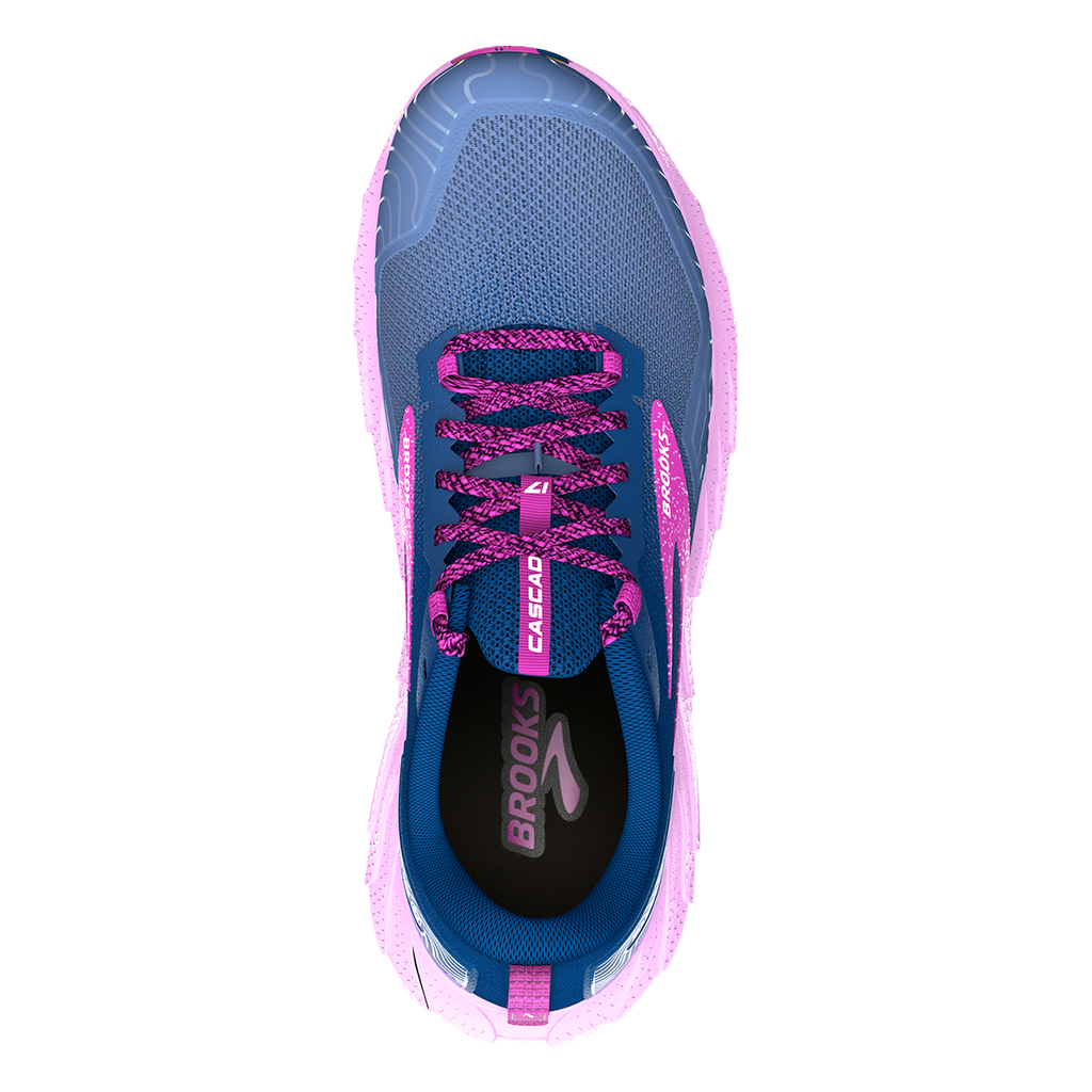 Brooks Cascadia 17 — Navy - Purple - Violet — Size B — Width 8 — Back View