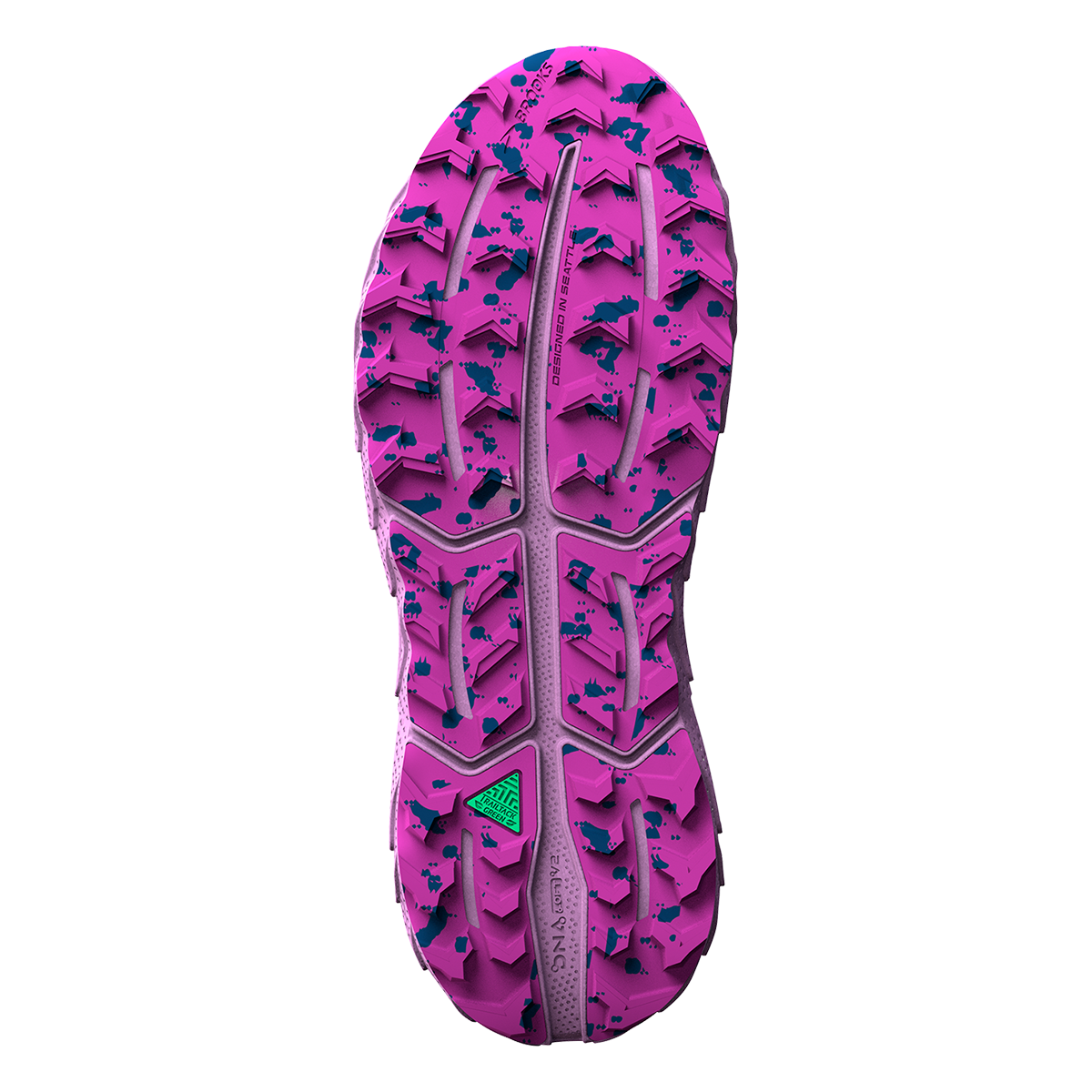 Brooks Cascadia 17 — Navy - Purple - Violet — Size B — Width 8 — Top View