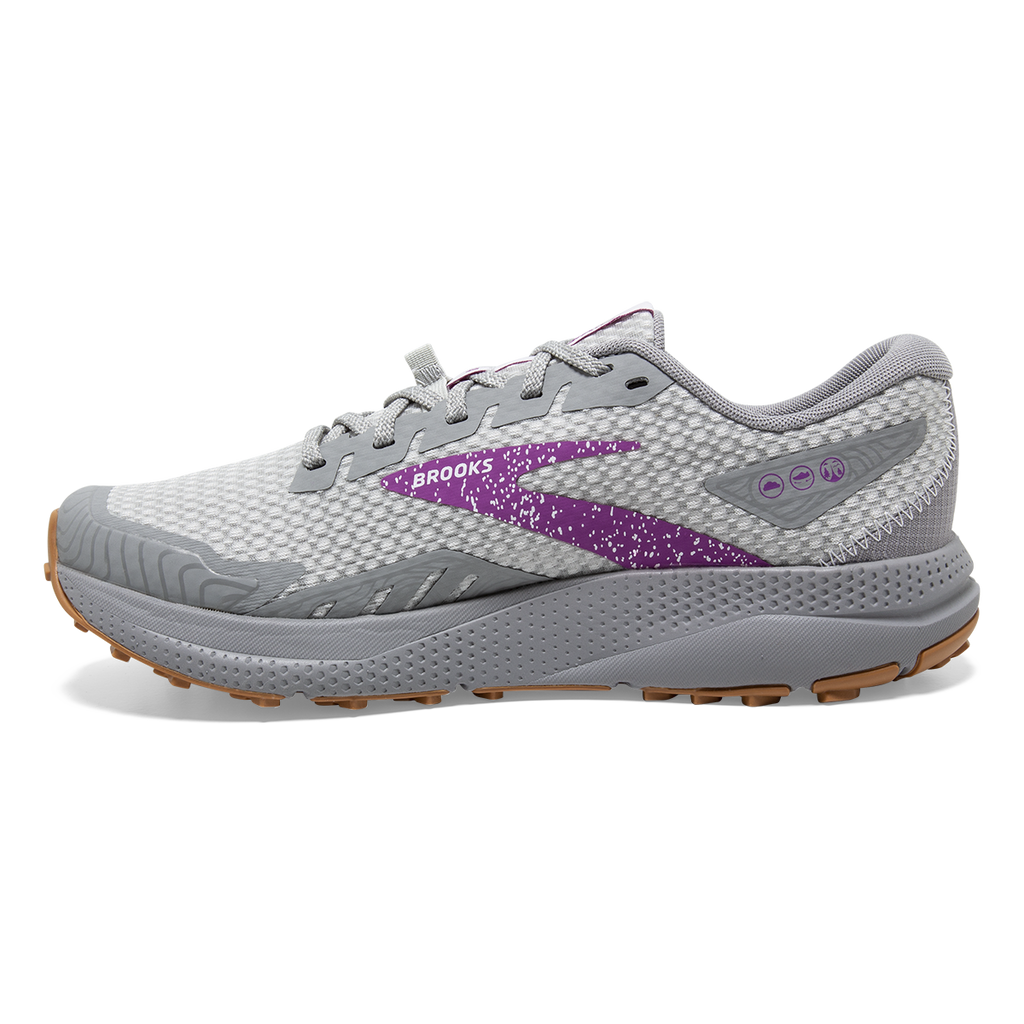 Brooks Divide 4 — Alloy - Oyster - Violet — Size B — Width 5 — Side View