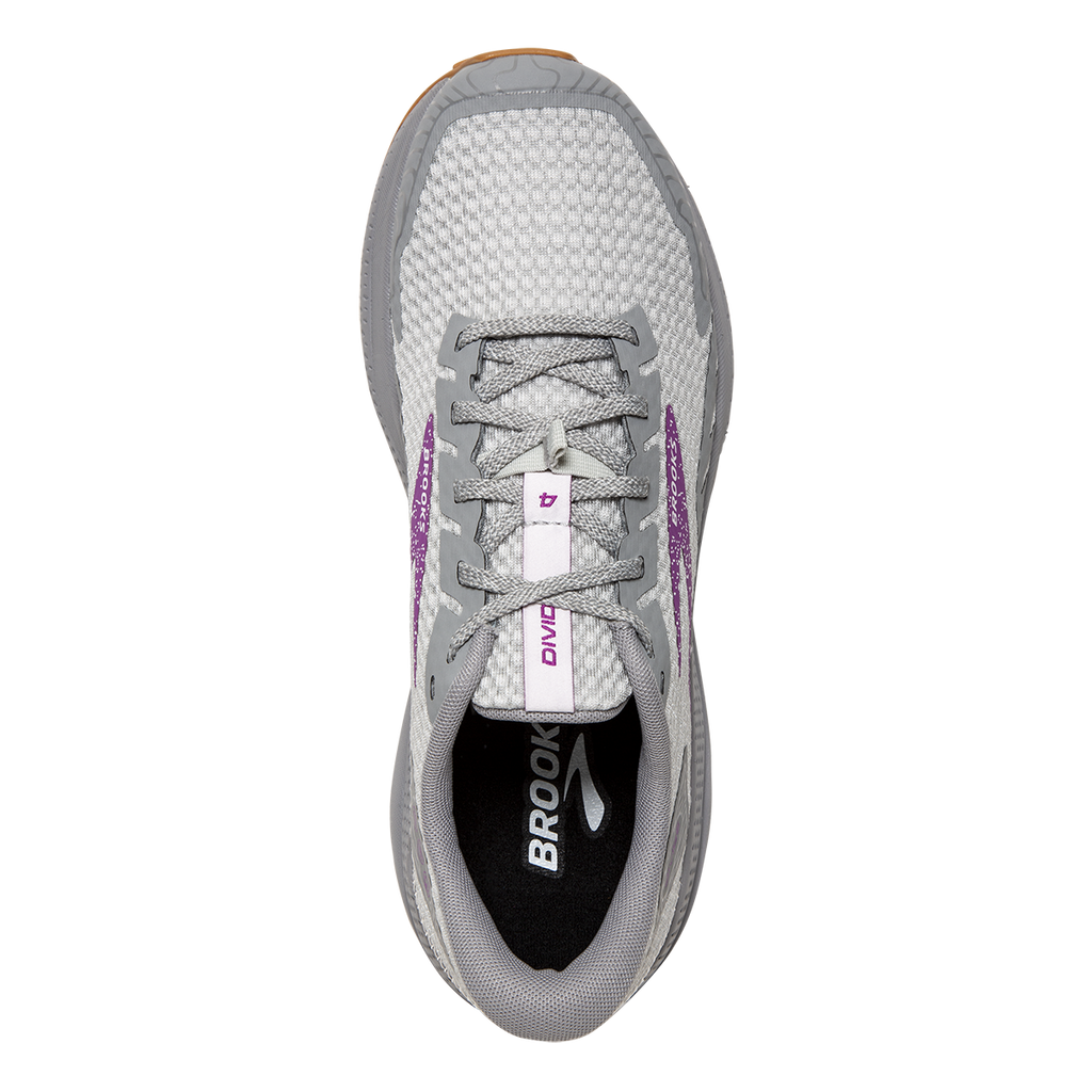 Brooks Divide 4 — Alloy - Oyster - Violet — Size B — Width 5 — Back View