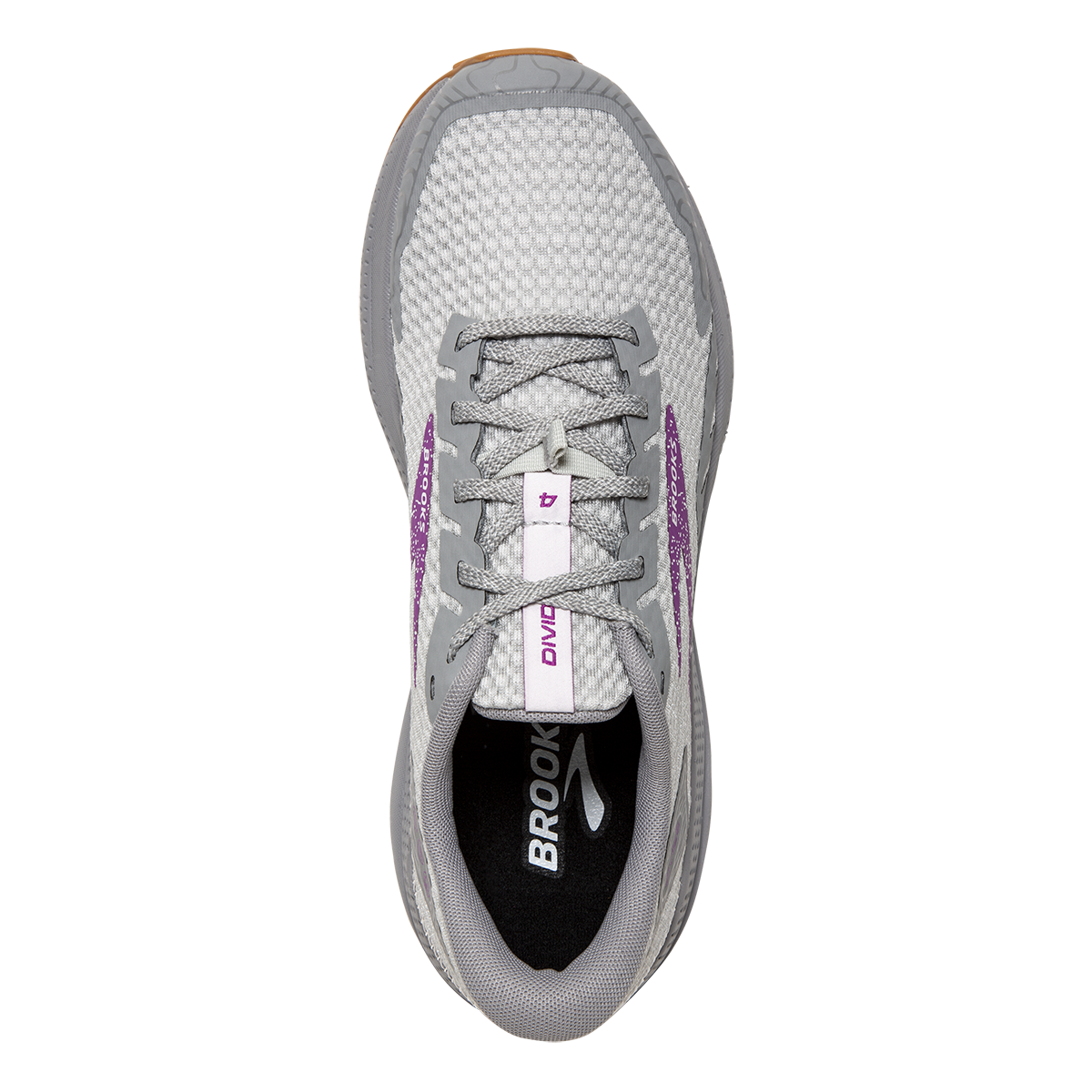 Brooks Divide 4 — Alloy - Oyster - Violet — Size B — Width 5 — Back View