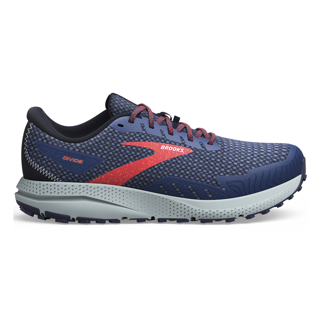 Brooks Divide 4 — Alloy - Oyster - Violet — Size B — Width 5 — Detail View