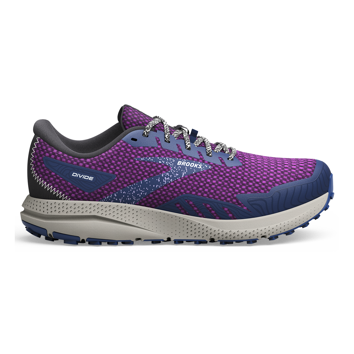 Brooks Divide 4 — Alloy - Oyster - Violet — Size B — Width 5 — Alternate View 9