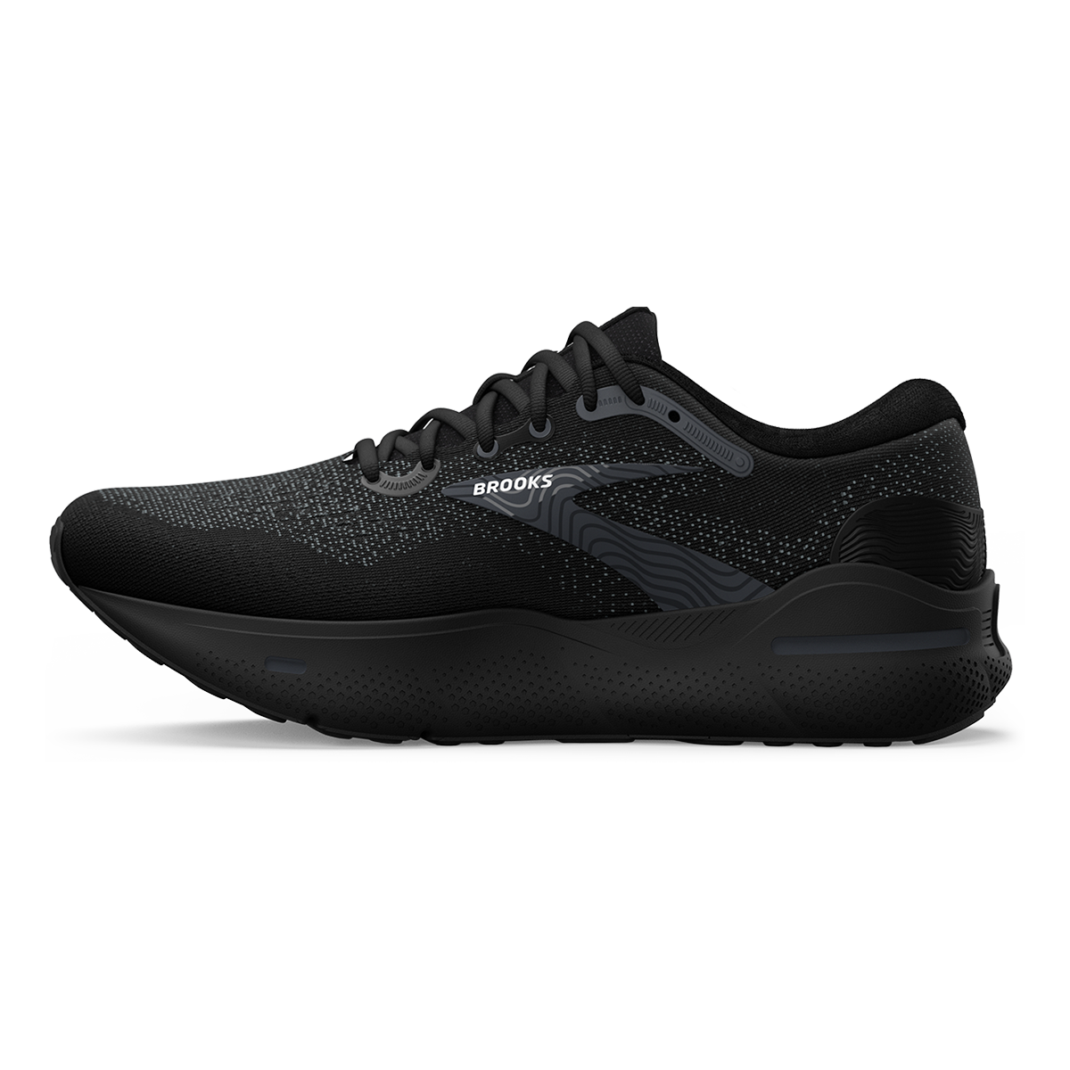 Brooks Ghost Max — Black - Black - Ebony — Size 2E — Width 7.5 — Lifestyle View
