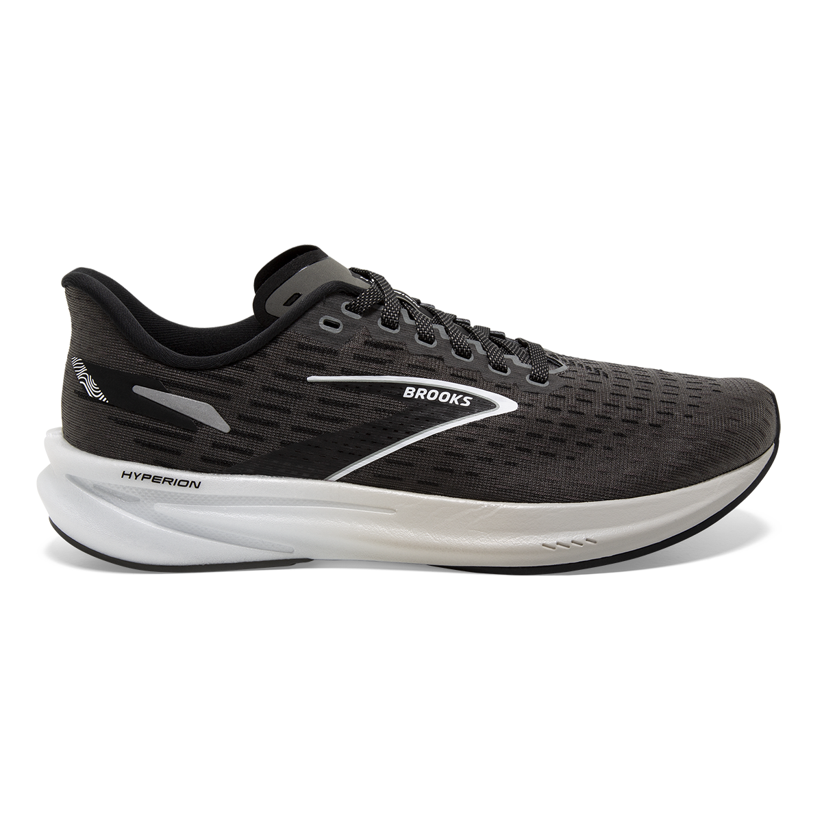 Brooks Hyperion — Crystal Grey - Blue Glass - White — Size B — Width 6.5 — Detail View