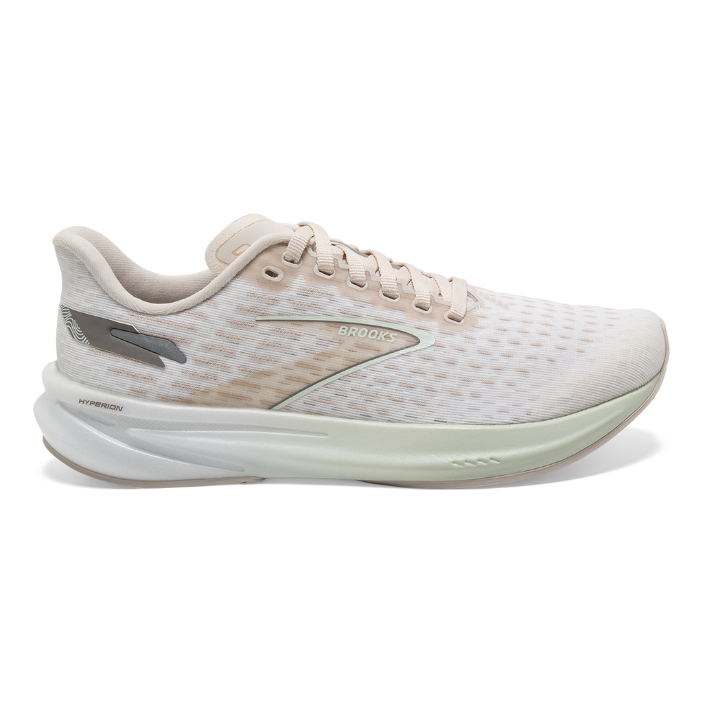 Brooks Hyperion — Crystal Grey - Blue Glass - White — Size B — Width 6.5 — Front View