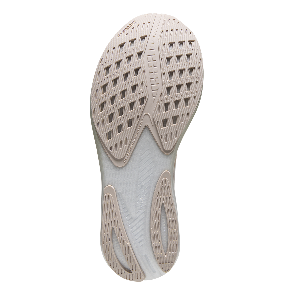 Brooks Hyperion — Crystal Grey - Blue Glass - White — Size B — Width 6.5 — Top View