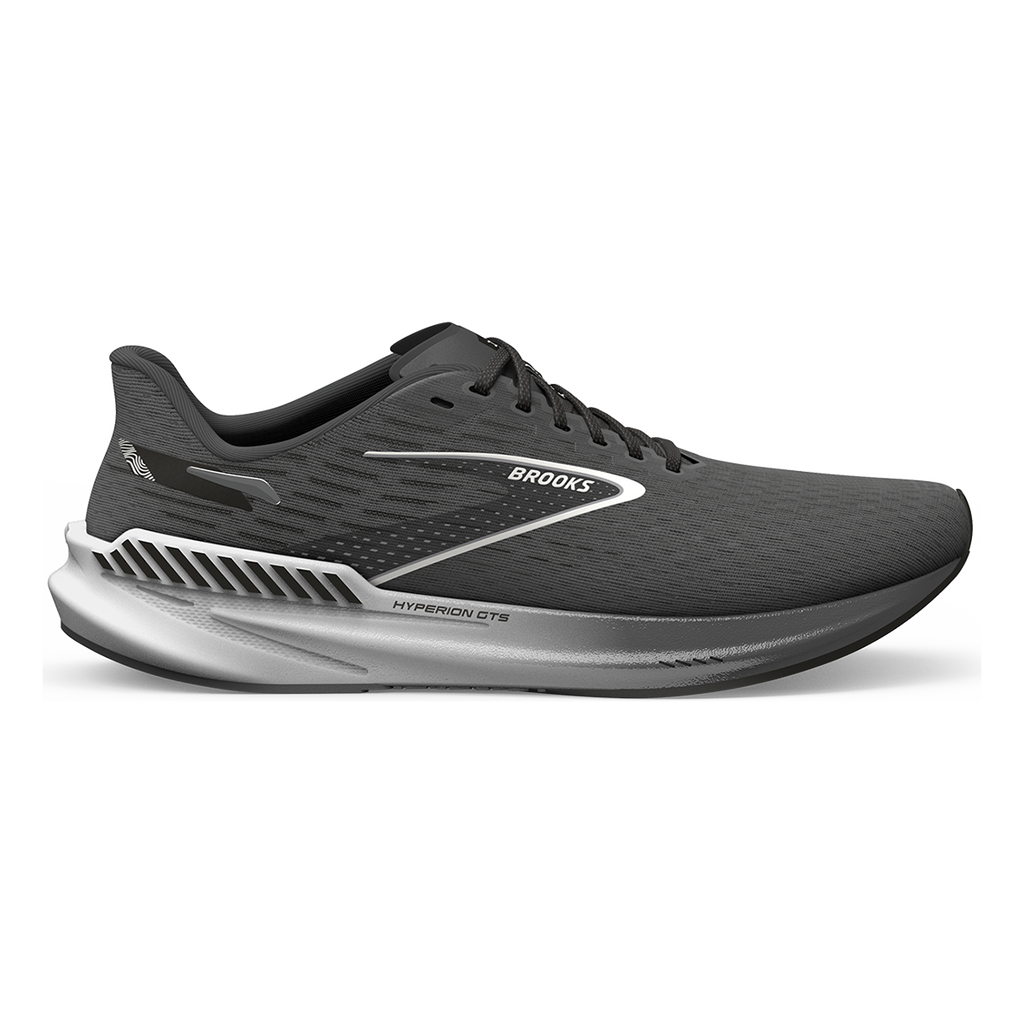 Brooks Hyperion GTS — Gunmetal - Black - White — Size B — Width 5 — Front View