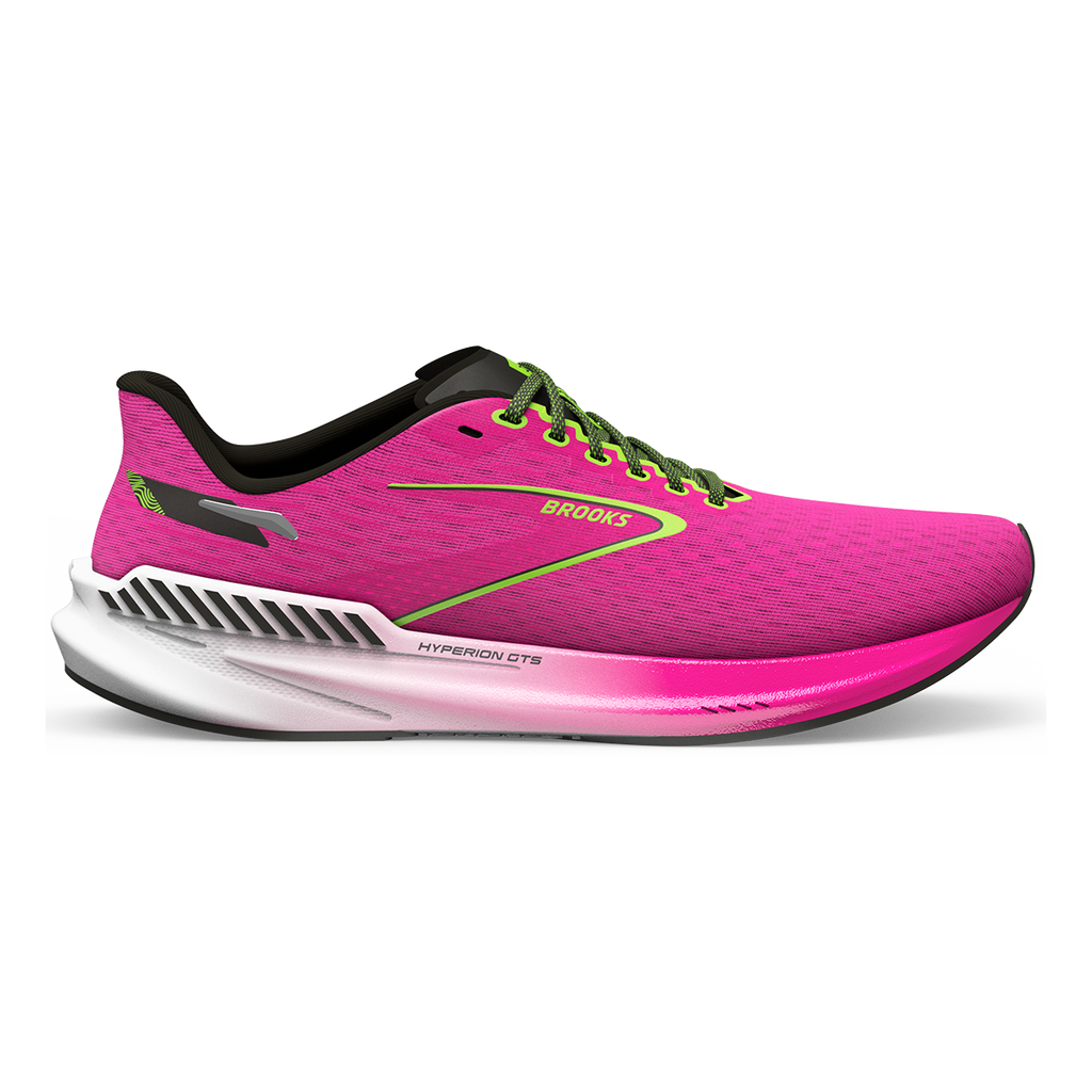 Brooks Hyperion GTS — Gunmetal - Black - White — Size B — Width 5 — Detail View