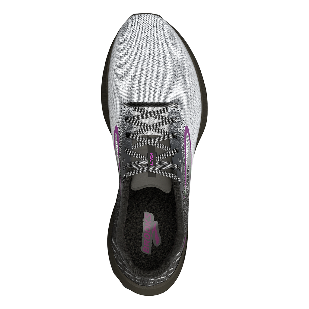 Brooks Launch 10 — Black - Blackened Pearl - Green — Size B — Width 6 — Back View