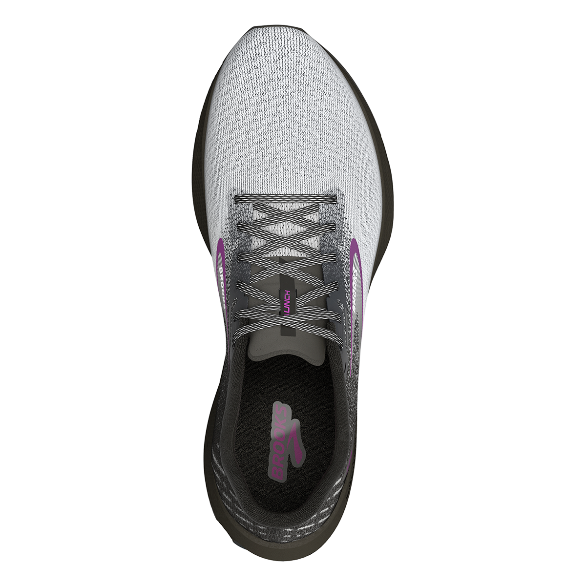Brooks Launch 10 — Black - Blackened Pearl - Green — Size B — Width 6 — Back View