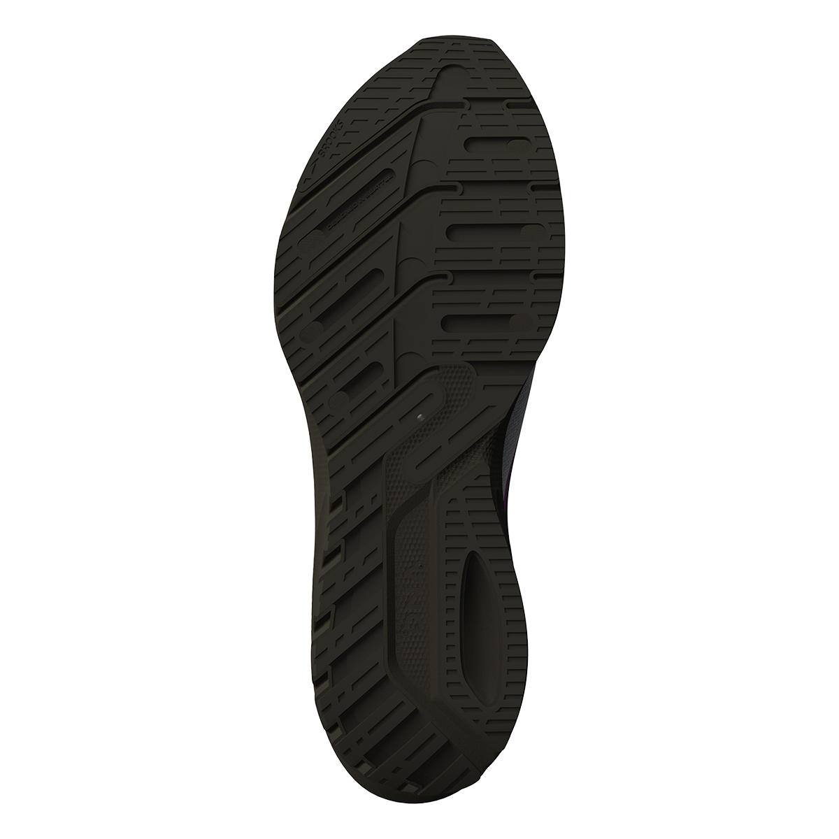 Brooks Launch 10 — Black - Blackened Pearl - Green — Size B — Width 6 — Top View